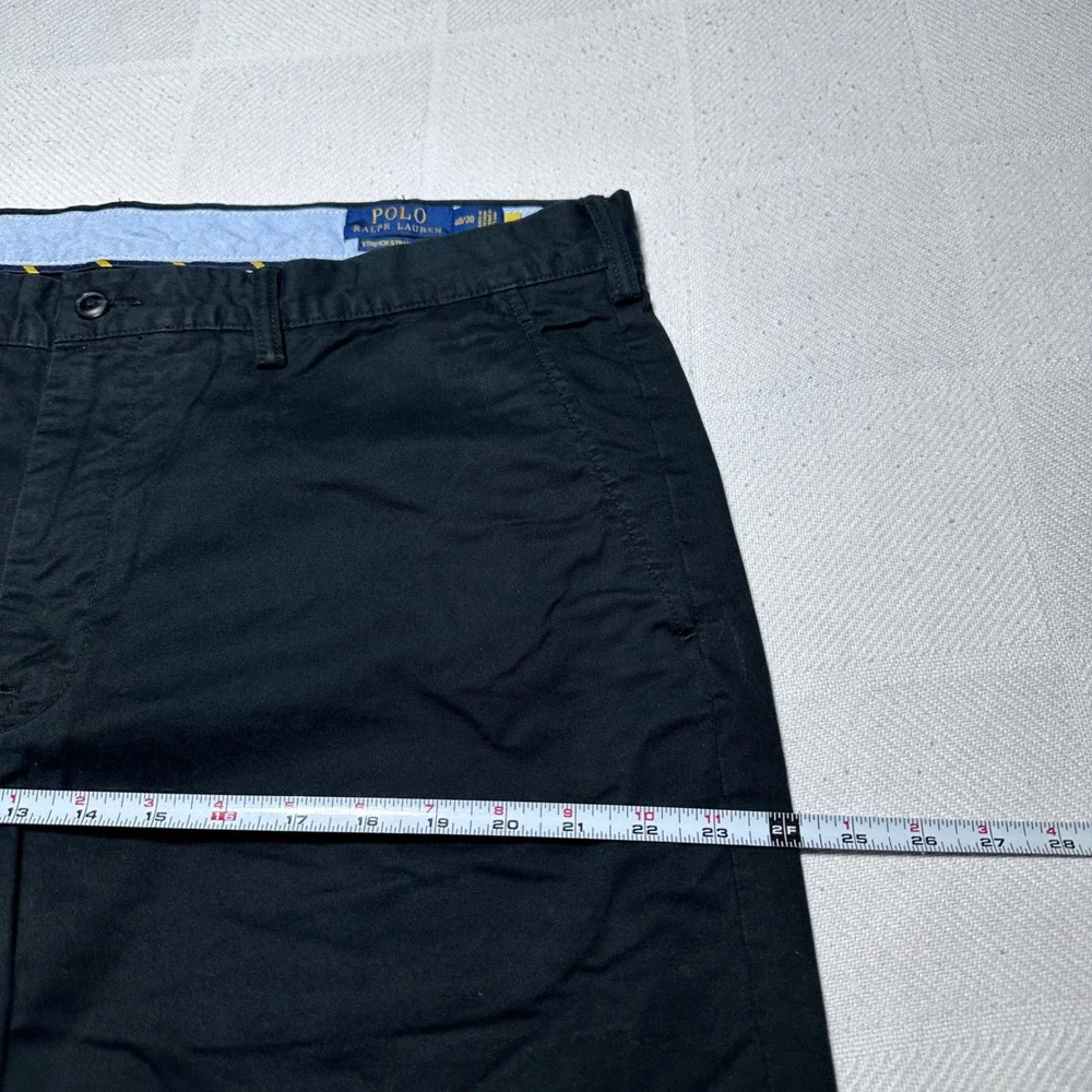 Polo Ralph Lauren Chino Pants Mens 40x30 Stretch Straight Fit Cotton Twill Black
